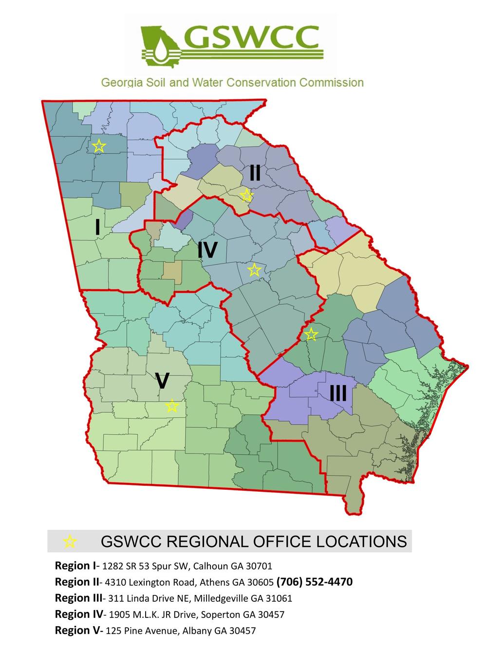 GSWCC Regional office locations